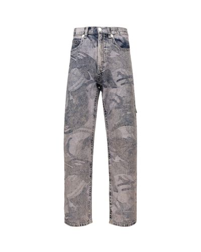 AAPE by A Bathing Ape purple dyed camo denim pants
