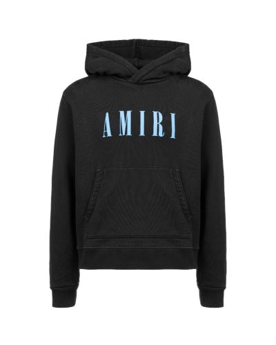 Amiri Core Logo Carolina Blue black hoodie