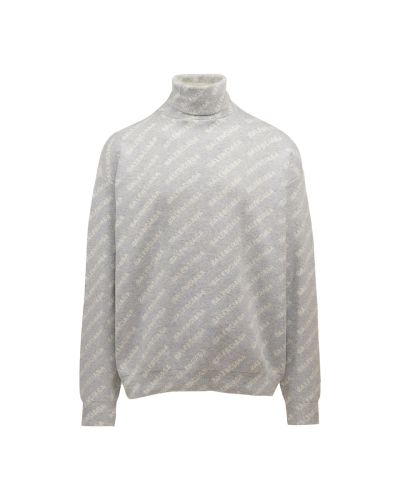 Balenciaga all-over logo turtleneck sweater