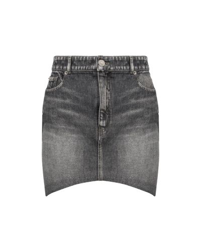 Balenciaga hourglass grey denim mini skirt