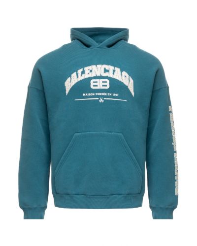 Balenciaga "Maison Fondèe En 1917" turquoise hoodie