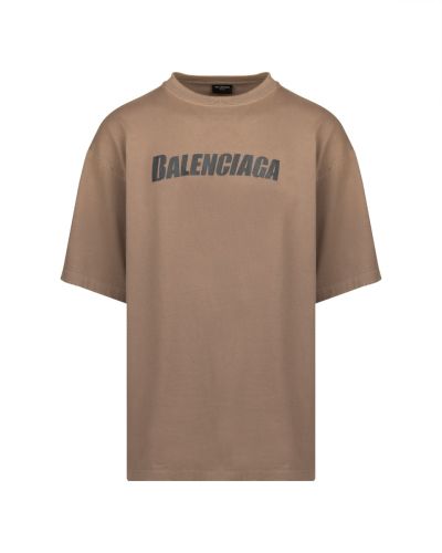 Balenciaga Unisex Caps Flatground logo distressed t-shirt