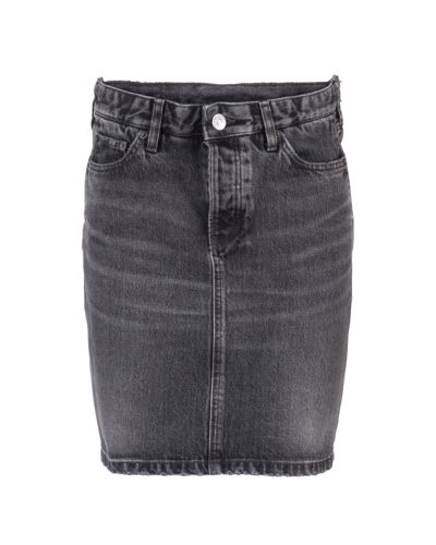 Balenciaga washed grey jeans skirt