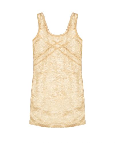 Blumarine sequin-emebellished cream mini dress