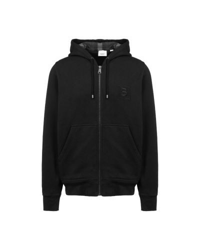 Burberry letter graphic zip hoodie