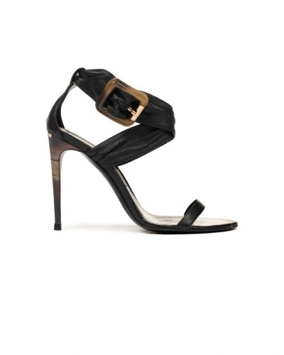 Burberry Marham buckle leather heel sandals