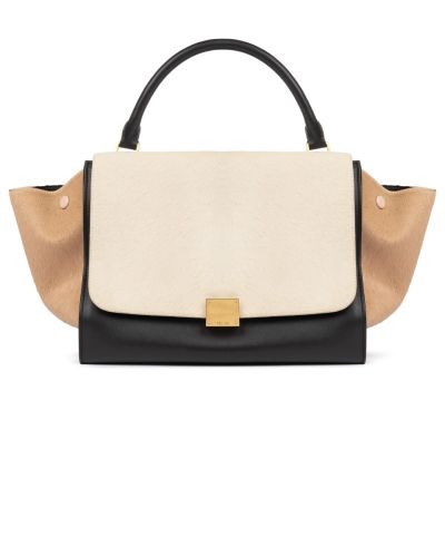 Celine Trapeze Tricolor pony hair bag