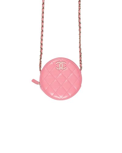 Chanel Caviar Gripoix "CC" round clutch bag