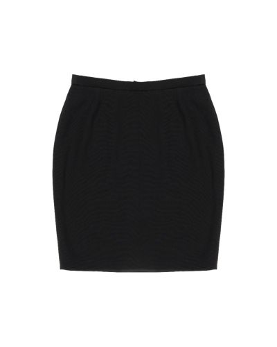 Chanel laine black mini skirt