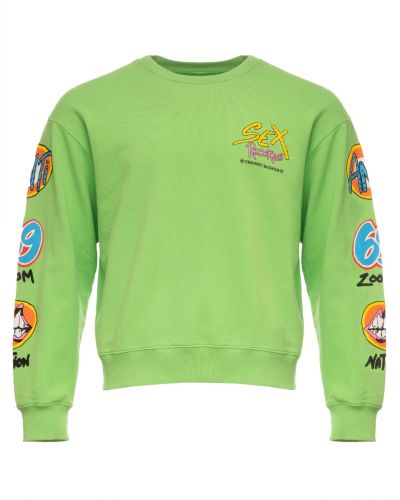 Chrome Hearts Matty Boy "Sex Records" green crewneck sweatshirt