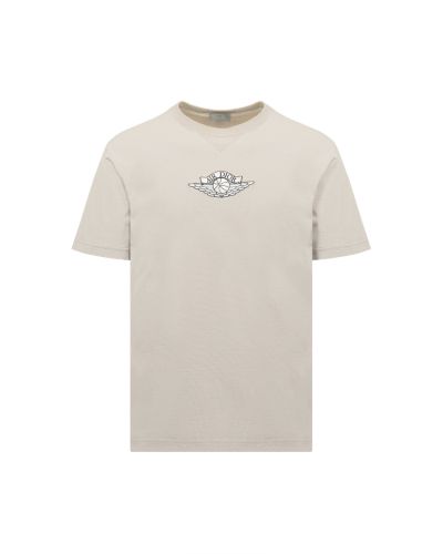 Dior x Air Jordan chest logo embroidery t-shirt