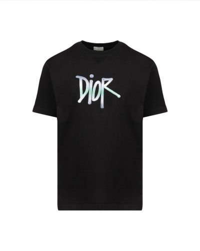Dior x Shawn Stussy gradient logo t-shirt