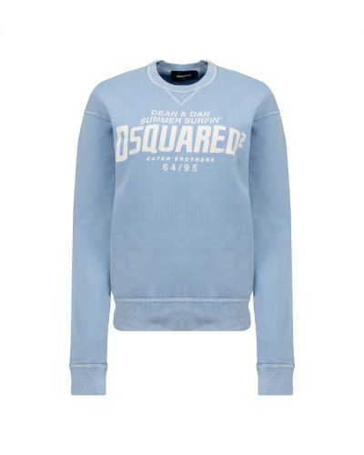 Dsquared2 64/95 logo sky blue crewneck