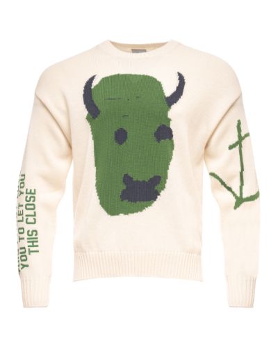 Dior x Cactus Jack cream white oversized sweater