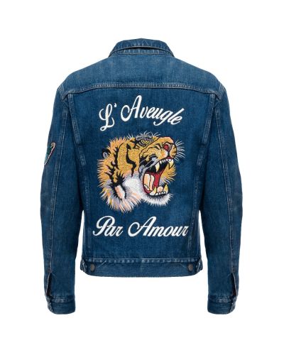 Gucci "L'Aveugle Par Amour" tiger denim jacket