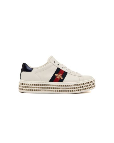 Gucci New Ace crystal platform sneakers