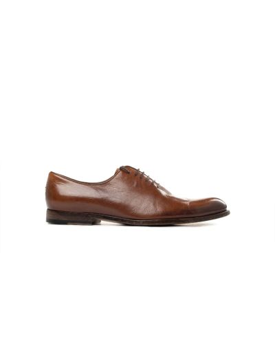 Gucci Oxford brown leather lace-up derby