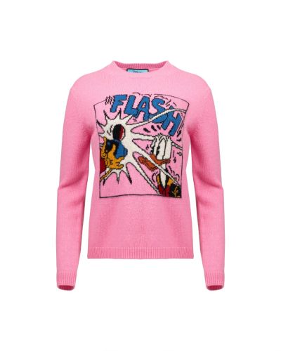 Gucci x Disney "Flash" Donald Duck comic pink sweater