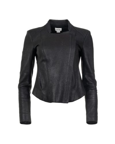 Helmut Lang lamb leather extended shoulder jacket