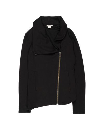 Helmut Lang rayon biker fleece jacket