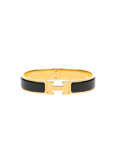 Hermes "Clic H" gold bracelet