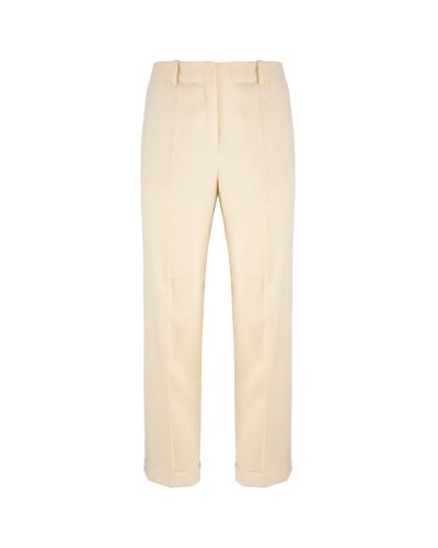 Hermès cream white straight trousers