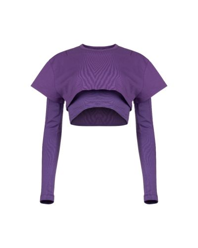 Jacquemus Le Double long sleeve purple t-shirt