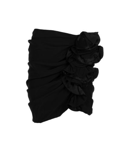 Magda Butrym floral-appliqué silk mini skirt