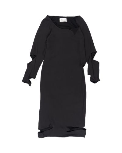 Maison Margiela 1 cut-out tear silk dress