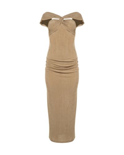 MISBHV asymmetrical drape halter dress