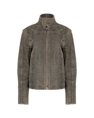MISBHV faux-suede cracked biker jacket