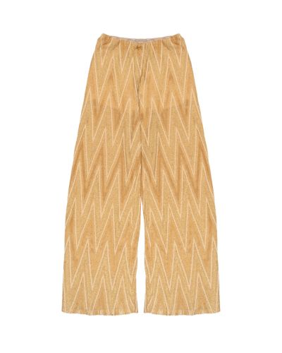 Missoni Palazzo gold metallic flared pants - XS