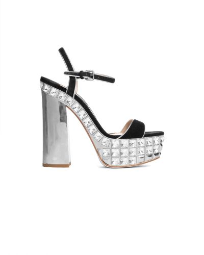 Miu Miu jeweled platform ankle heels