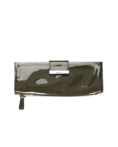 Miu Miu patent leather clasp clutch wallet