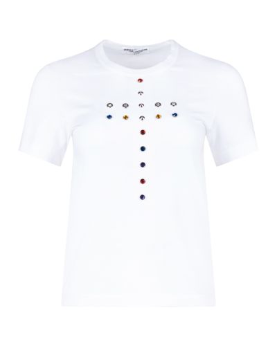 Comme des Garçons robe de chambre cross studded t-shirt