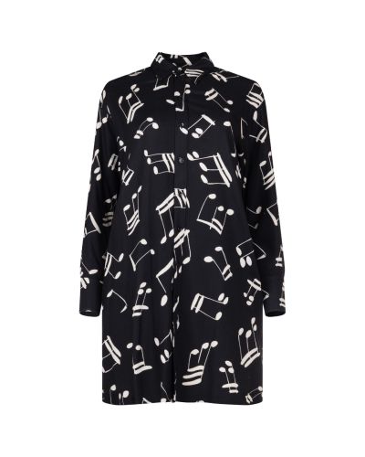 Saint Laurent "Palladium" music note long button-up shirt