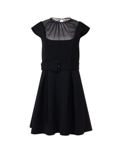 Miu Miu sheer-neckline small black dress
