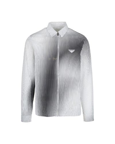 Prada Digital striped zip-fastening shirt