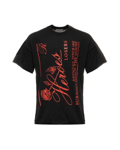 Raf Simons x Templa "Heroes and losers" oversized knitted t-shirt