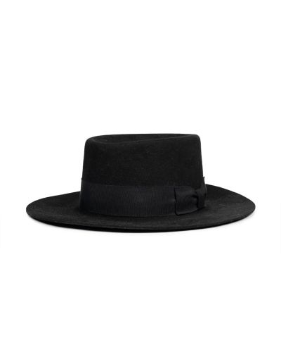Saint Laurent "Feutre véritable" felted black hat