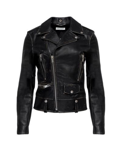 Saint Laurent "Surf Sound" L01 distressed leather biker jacket