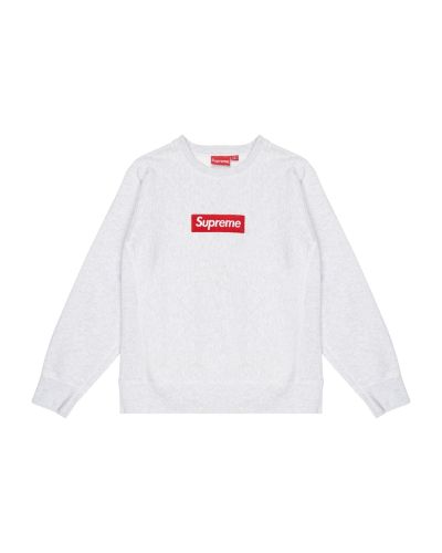 Supreme Box logo heather grey crewneck sweatshirt
