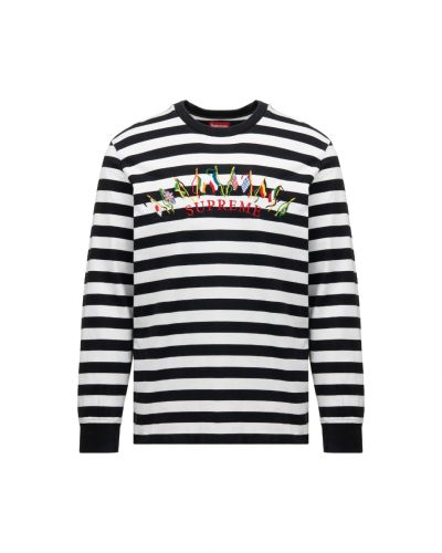 Supreme flags "White Stripe" long sleeve t-shirt 