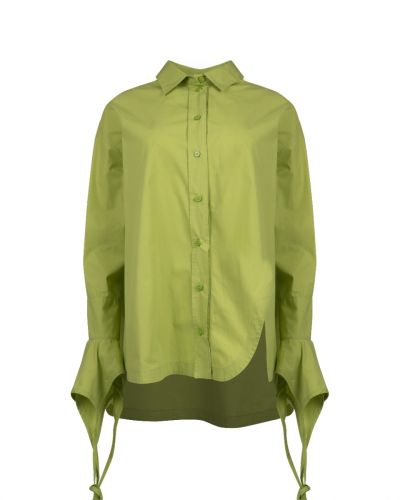 The Attico Silvya poplin mini button-up dress