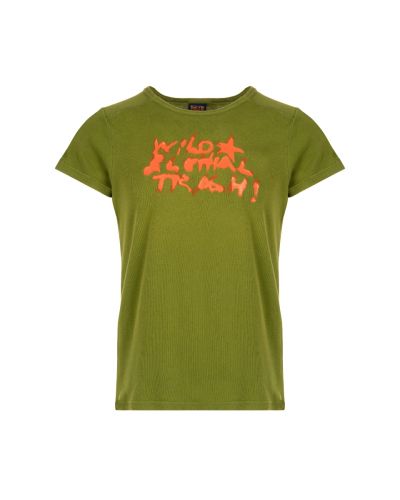 Walter Van Beirendonck Wild Lethal Thrash olive t-shirt