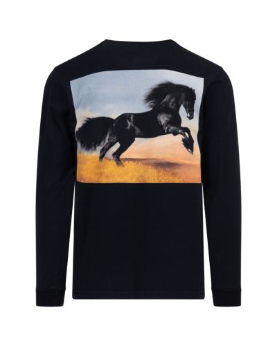 Supreme Stallion horse navy long sleeve t-shirt