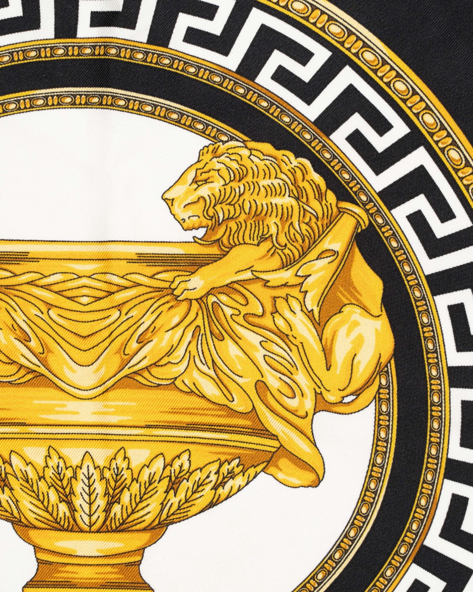 Versace lion & medusa silk scarf thumbnail