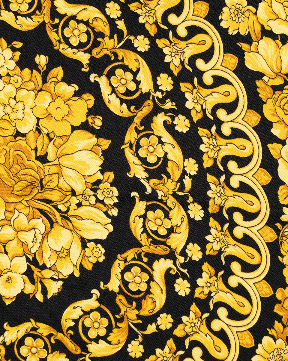 Versace floral silk scarf thumbnail