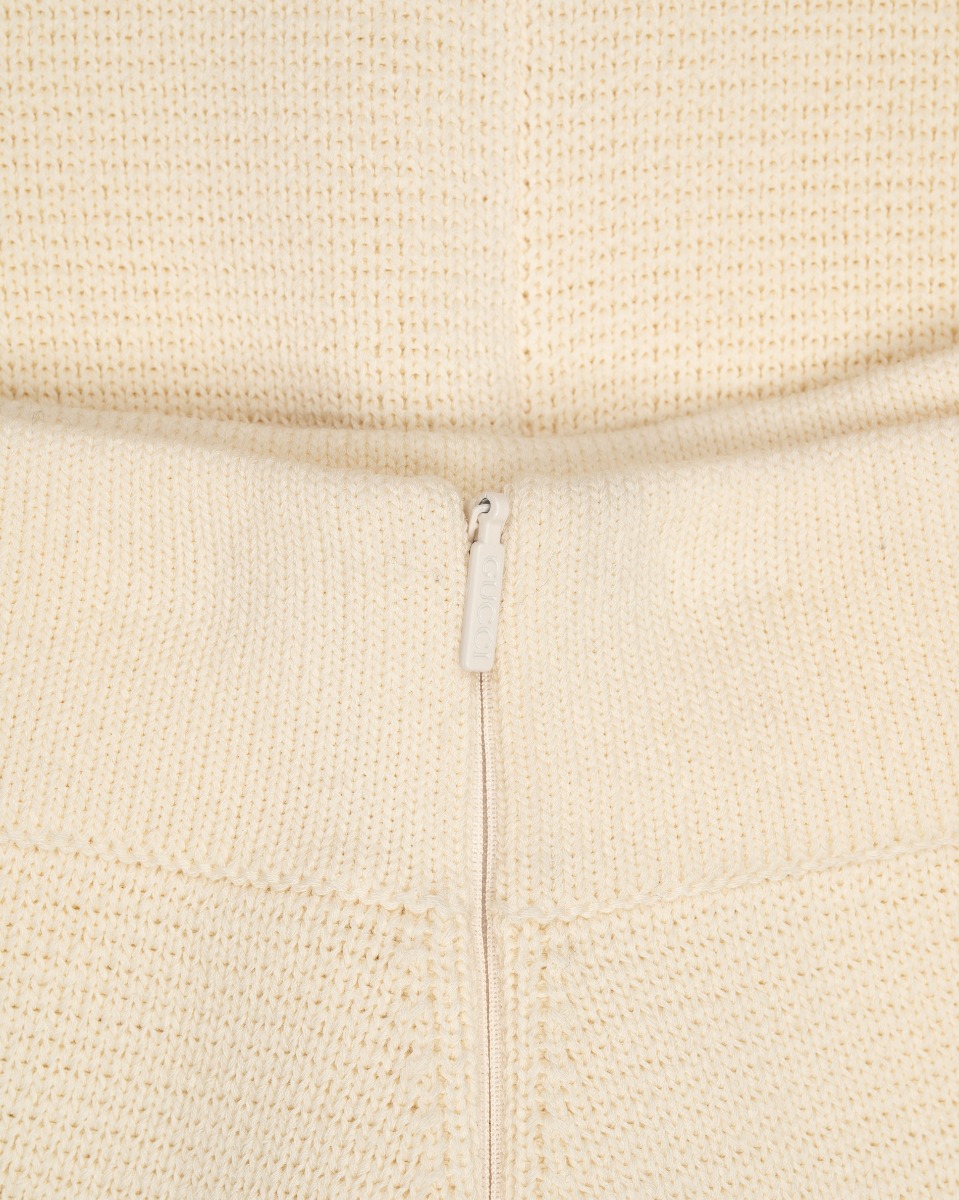 Gucci cream white knitted pencil skirt thumbnail