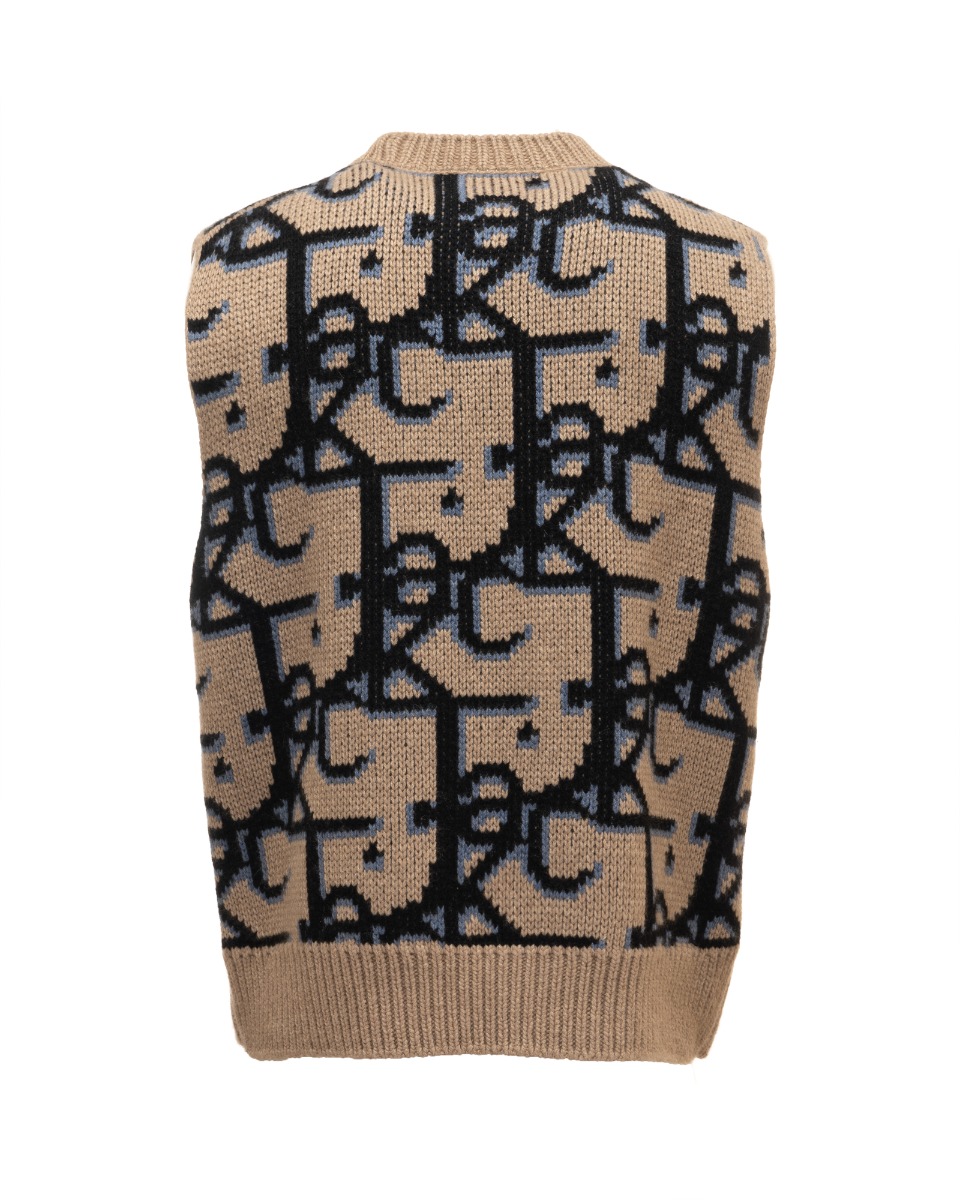 Dior x Cactus Jack (Travis Scott) brown sweater vest thumbnail